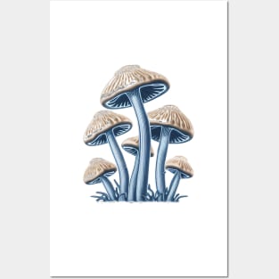Fungi Fun: Cartoon Mushroom Print to Show Your Eco-Friendly Style Posters and Art